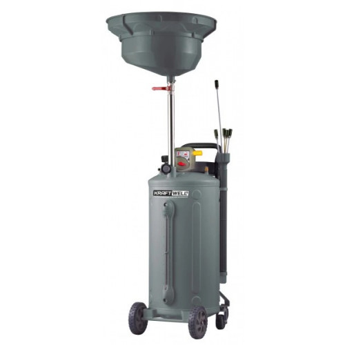 Установка для слива и откачки масла/антифриза KraftWell KRW1832.80 с круглой подъемной ванной, мобильная
