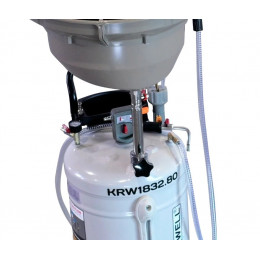 Установка для слива и откачки масла/антифриза KraftWell KRW1832.80 с круглой подъемной ванной, мобильная