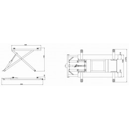 Подъемник ножничный KraftWell KRW2.7 (г/п 2700 кг, мобильный)