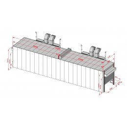 Покрасочная камера KraftWell KRW2455-TRMG 24 х 5 х 4,9 м, 120 000 м3/ч