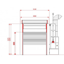 Покрасочная камера KraftWell KRW2455-TRMG 24 х 5 х 4,9 м, 120 000 м3/ч