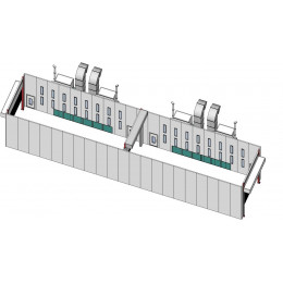 Покрасочная камера KraftWell KRW2455-TRMG 24 х 5 х 4,9 м, 120 000 м3/ч