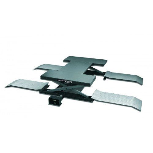 Подъемник ножничный KraftWell KRW260B (г/п 2500 кг, пневматический, напольный, с поворотными лапами)