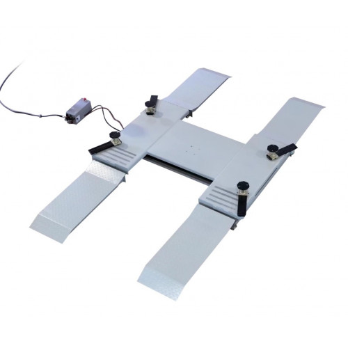 Подъемник ножничный KraftWell KRW260B (г/п 2500 кг, пневматический, напольный, с поворотными лапами)