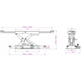 Траверса с ручным приводом KraftWell KRWJ2N (г/п 2000 кг)