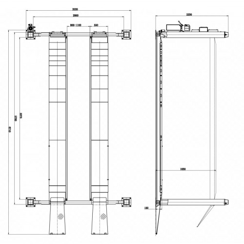 Подъемник четырехстоечный KraftWell KRW450AT