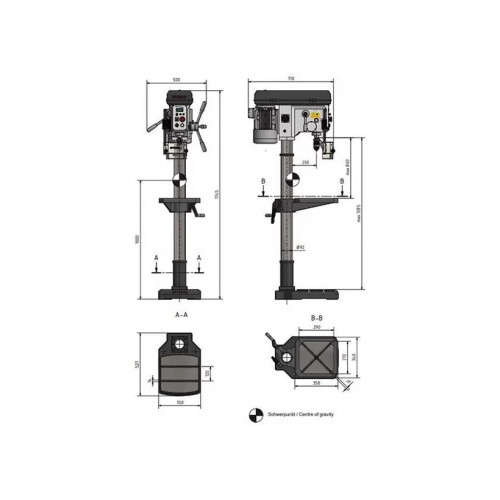 Вертикально-сверлильный станок Optimum OPTIdrill DH 28BV (380В)