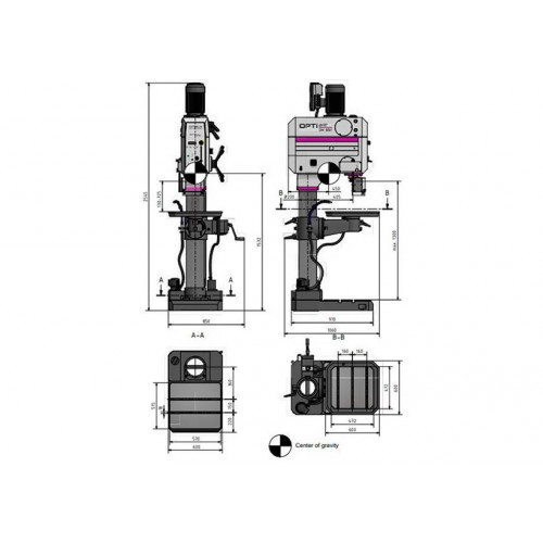 Вертикально-сверлильный станок Optimum OPTIdrill DH 55V