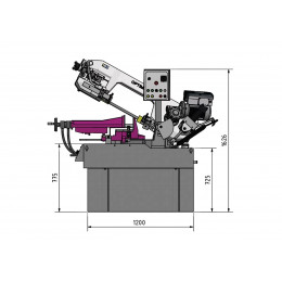 Полуавтоматический ленточнопильный станок Optimum OPTIsaw SD 351AV