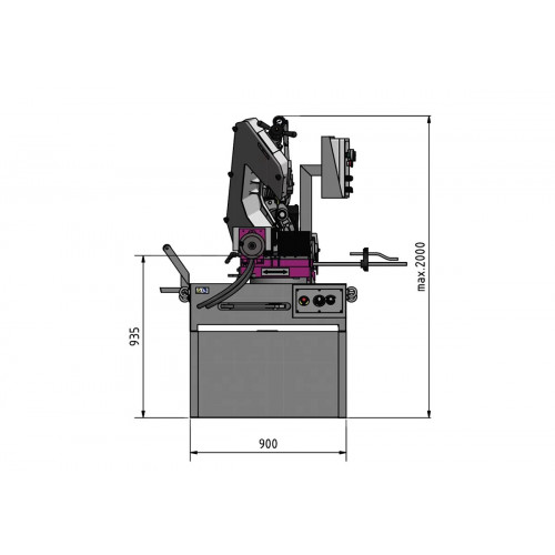 Полуавтоматический ленточнопильный станок Optimum OPTIsaw SD 351AV