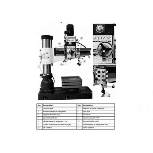 Станок радиально-сверлильный OPTIMUM OPTIdrill RD5