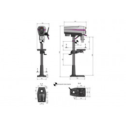 Вертикально-сверлильный станок Optimum OPTIdrill DP26-F (220В)