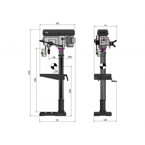 Вертикально-сверлильный станок Optimum OPTIdrill DH 28FS (380В)
