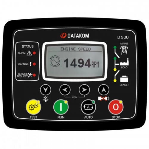 Контроллер для генератора Datakom D-300 MK2 (MPU, J1939, подогрев дисплея)