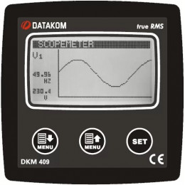 Анализатор сети Datakom DKM-409-PRO 96x96 мм, 2.9”LCD, RS485, USB/Device, micro-SD, 2x4/20 мА вых, 4-вх, 2-вых, AC