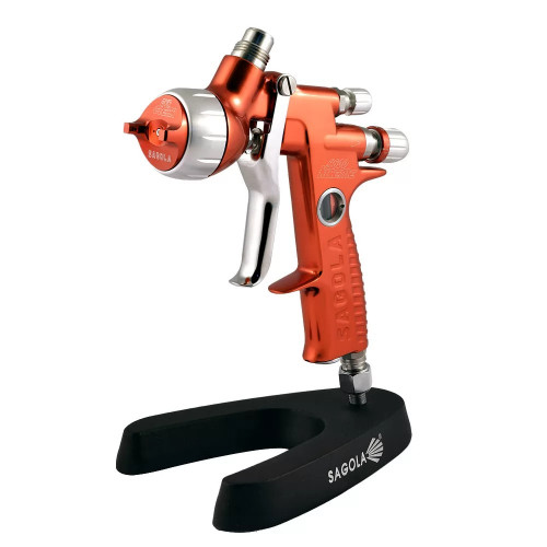 Краскопульт с электронным манометром Sagola 4600 DIGITAL Clear с соплом 1.4