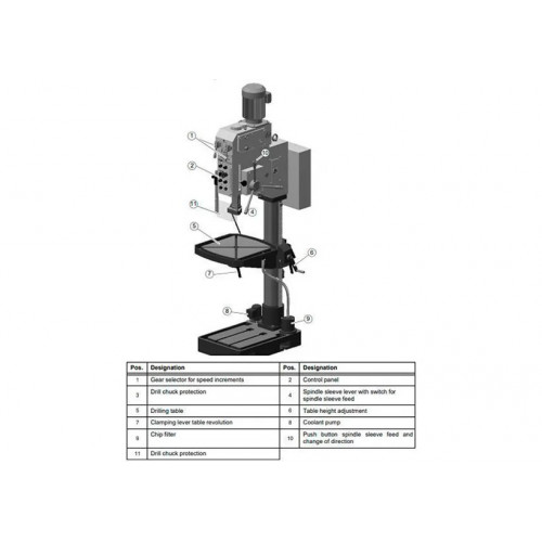 Вертикально-сверлильный станок Optimum OPTIdrill B 40GSM