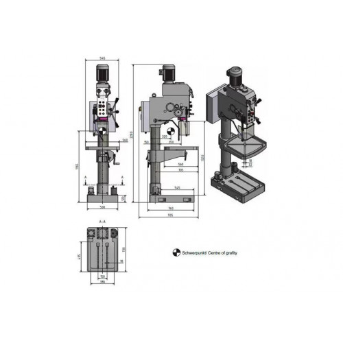 Вертикально-сверлильный станок Optimum OPTIdrill B 40GSP