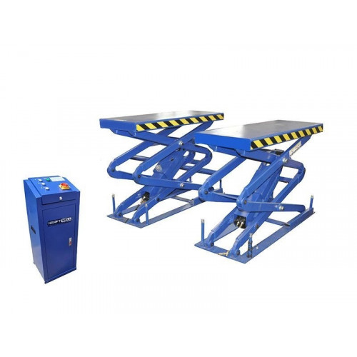 Подъемник ножничный KraftWell KRW3.2U_blue (г/п 3200 кг, заглубляемый)