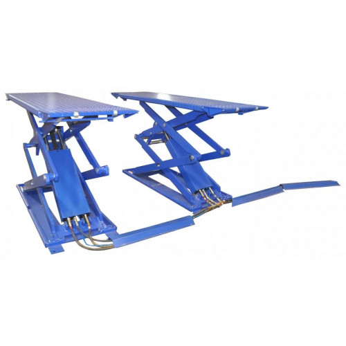 Подъемник ножничный KraftWell KRW3FS_blue (г/п 3000 кг, напольный)