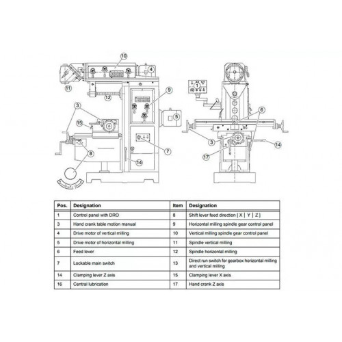 Универсальный фрезерный станок Optimum OPTImill MT 230S