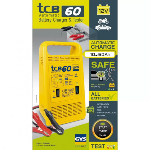 Зарядное устройство GYS TCB 60 (12 В, 85 Вт, 6 А, 2,7 кг)