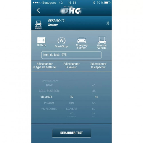 Тестер аккумуляторов GYS BTW 300 DHC с bluetooth