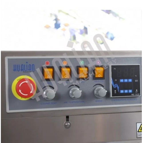 Роликовый конвейерный запайщик вертикальный HUALIAN FRBM-810II SS (нерж.)