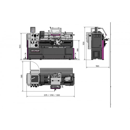Токарно-винторезный станок Optimum OPTIturn TH 4610D