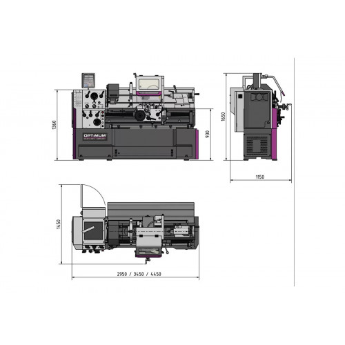 Токарно-винторезный станок Optimum OPTIturn TH 5615D
