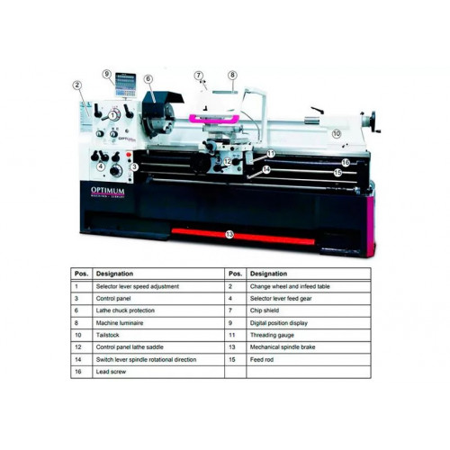 Токарно-винторезный станок Optimum OPTIturn TH 5615D