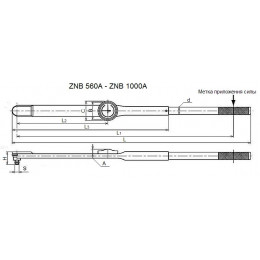 Ключ динамометрический CNIC ZNB 560A диапазон 100-560 Нм, (квадрат 3/4"), стрелочный