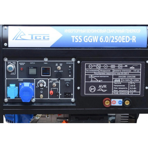 Инверторный бензиновый сварочный генератор TSS GGW 6.0/250D-R