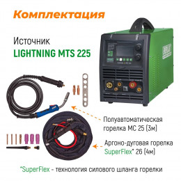 Сварочный полуавтомат Everlast Lightning MTS 225 (MIG/TIG/STICK)