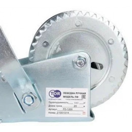 Лебедка ручная барабанная TOR ЛФ-1200 (FD) 0,5 т, длина троса 10 м
