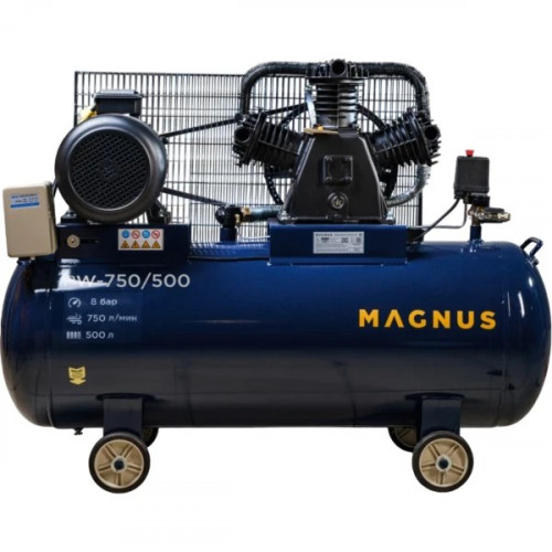 Компрессор воздушный Magnus PW-750/500 (8 атм, 5,5 кВт, 380В, Ф80)