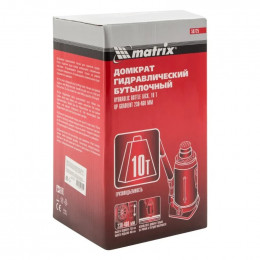 Домкрат гидравлический бутылочный Matrix 10 т, ход 150 мм