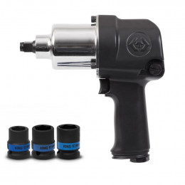 Гайковерт пневматический ударный 1/2", 881 Нм KING TONY P33411-050B
