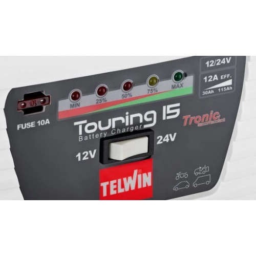 Зарядное устройство TELWIN TOURING 15 230V 12-24V