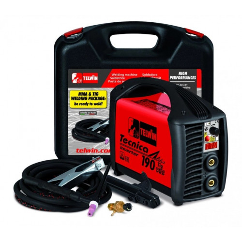Сварочный аппарат TELWIN TECNICA 190 TIG/MMA DC LIFT VRD PL.C.CASE