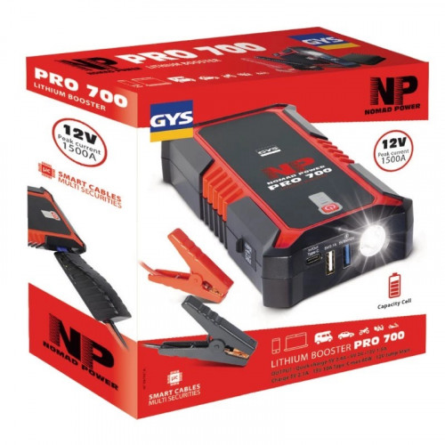 Литиевый бустер GYS NOMAD POWER PRO 700 (12 В, 600/2000 А, 0,82 кг)