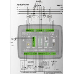 Контроллер для генератора Datakom D-500-MK3 (MPU, J1939)