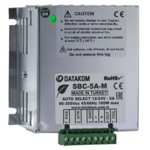 Зарядное устройство Datakom SBC-5A-M (12В/24B, 5A, 100-240B)