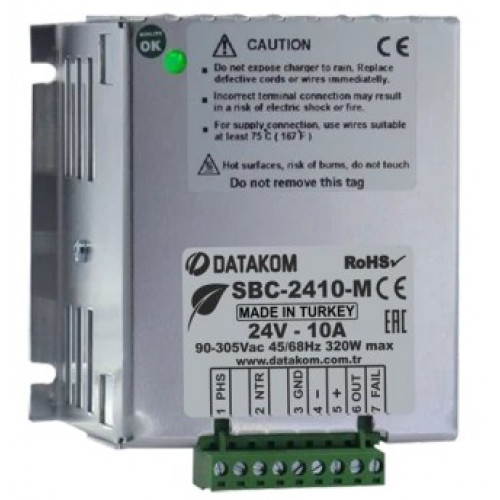 Зарядное устройство Datakom SBC-2410-M (24В, 10А, 100-240В)