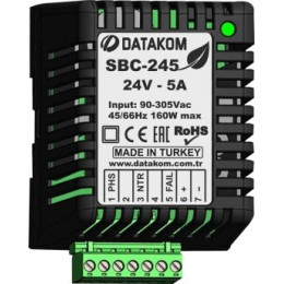 Зарядное устройство Datakom SBC-245 (24В, 5А, 100-240В, на дин-рейку)