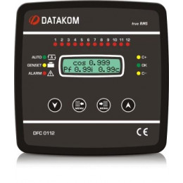 Контроллер коэффициента реактивной мощности Datakom DFC-0112 (12 ступеней, RS-485, SVC, Модем, 144х144 мм)