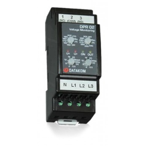 Реле контроля фаз Datakom DPR-02 L-N, UV/OV