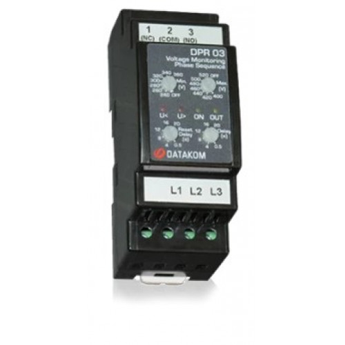 Реле контроля фаз Datakom DPR-03 L-L, UV/OV