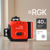 Лазерный уровень RGK ALPHA 3D с калибровкой с зелёным лучом